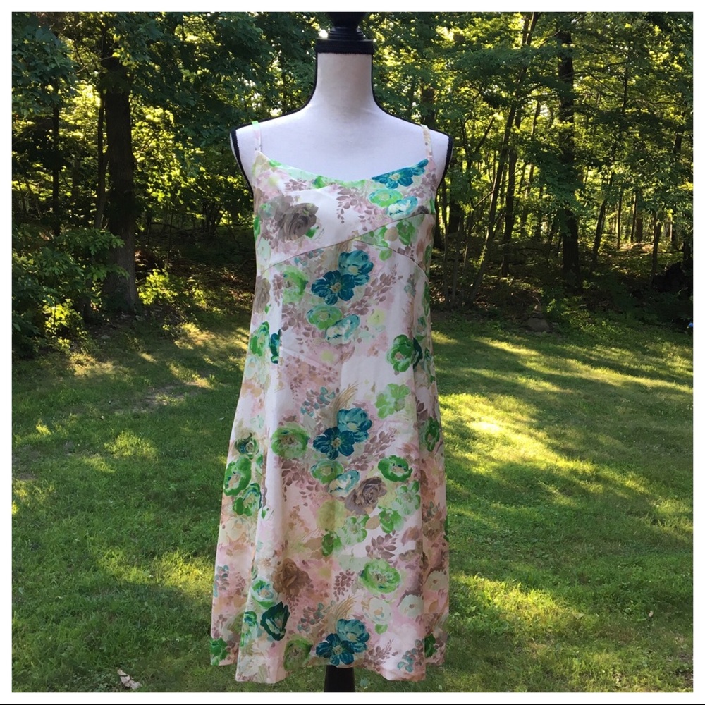 ANTHROPOLOGIE “Watered Colors” Silk Dress HD Paris